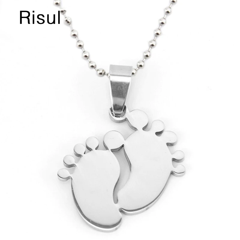 50PCS Baby Foot Necklace Women Stainless Steel necklaces&pendants Mum Son Daughter Birthday Gift Collier Femme Collares Choker
50PCS Baby Foot Necklace Women Stainless Steel necklaces&pendants Mum Son Daughter Birthday Gift Collier Femme Collares Choker