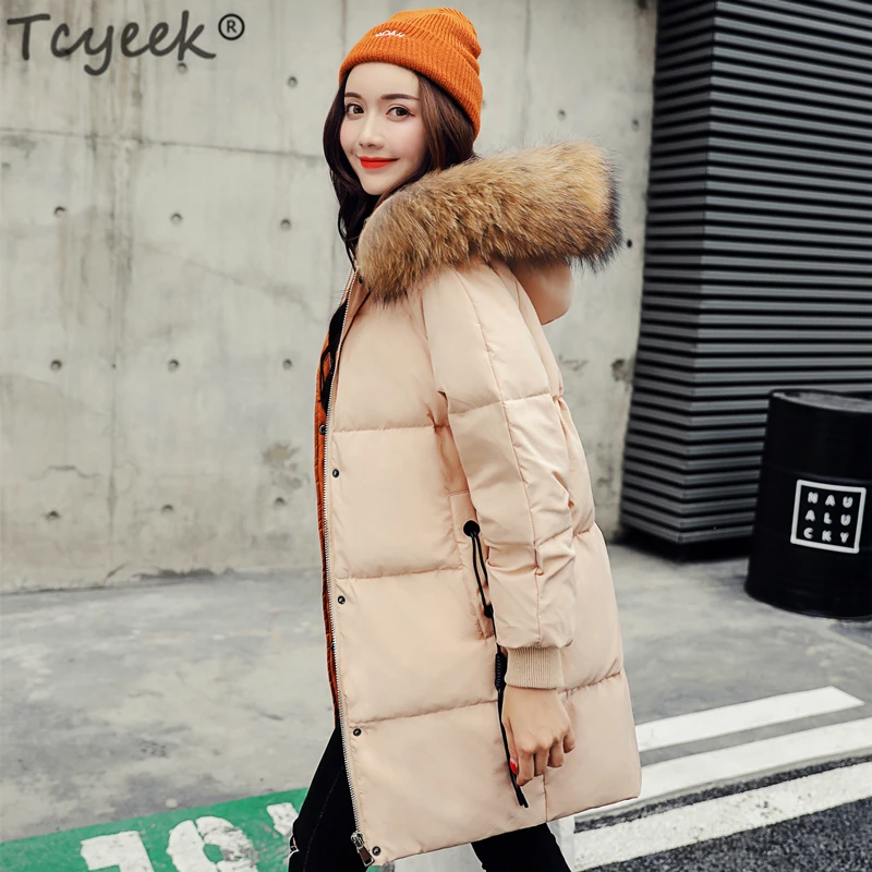 Tcyeek Down Coat Female Winter Down Jacket Women Thick Warm White Duck Down Parkas Korean Fashion Fur Hooded Clothes LWL1145
Tcyeek Down Coat Female Winter Down Jacket Women Thick Warm White Duck Down Parkas Korean Fashion Fur Hooded Clothes LWL1145