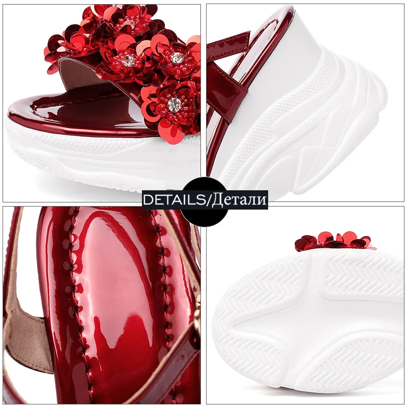 WETKISS Patent Leather Sandals Women Open Toe Footwear Fashion Casual Wedges Appliques Shoes Crystal Platform Shoes Woman Summer
WETKISS Patent Leather Sandals Women Open Toe Footwear Fashion Casual Wedges Appliques Shoes Crystal Platform Shoes Woman Summer