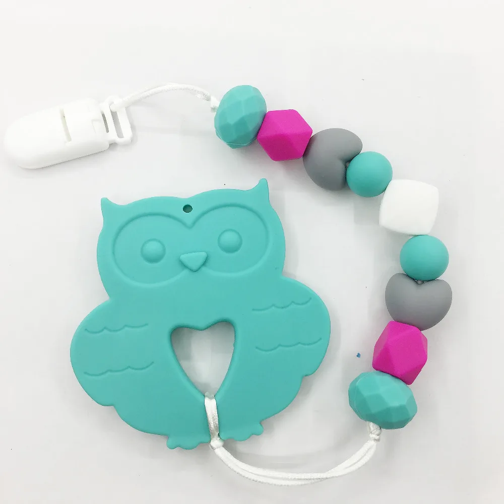 (10 pieces/lot ) 100% Silicone BPA Free Owl large teether Pacifier clip Necklace for baby chew,owl pacifier clip Necklace
(10 pieces/lot ) 100% Silicone BPA Free Owl large teether Pacifier clip Necklace for baby chew,owl pacifier clip Necklace