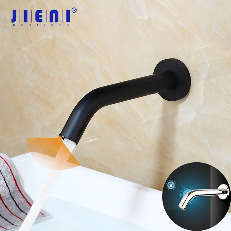 JIENI Black Chrome Lavatory Bathroom Faucet Wall Mount Sensor Faucet Automatic Free Touch Sensor Bathroom Sink Mixer Tap Faucet
JIENI Black Chrome Lavatory Bathroom Faucet Wall Mount Sensor Faucet Automatic Free Touch Sensor Bathroom Sink Mixer Tap Faucet