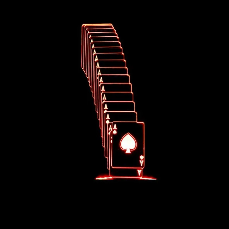 3D Визуальный покер светодиодный ная лампа разноцветсветильник свет креативный подарок мебель для дома 7 меняющих цвет
3D Визуальный покер светодиодный ная лампа разноцветсветильник свет креативный подарок мебель для дома 7 меняющих цвет