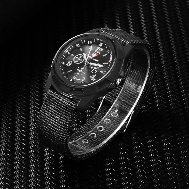 Masculino Military Brand Watches Canvas Quartz Watch Man Outdoor Watch Sport Clock Fashion Men's Watches Relogio saati
Masculino Military Brand Watches Canvas Quartz Watch Man Outdoor Watch Sport Clock Fashion Men's Watches Relogio saati