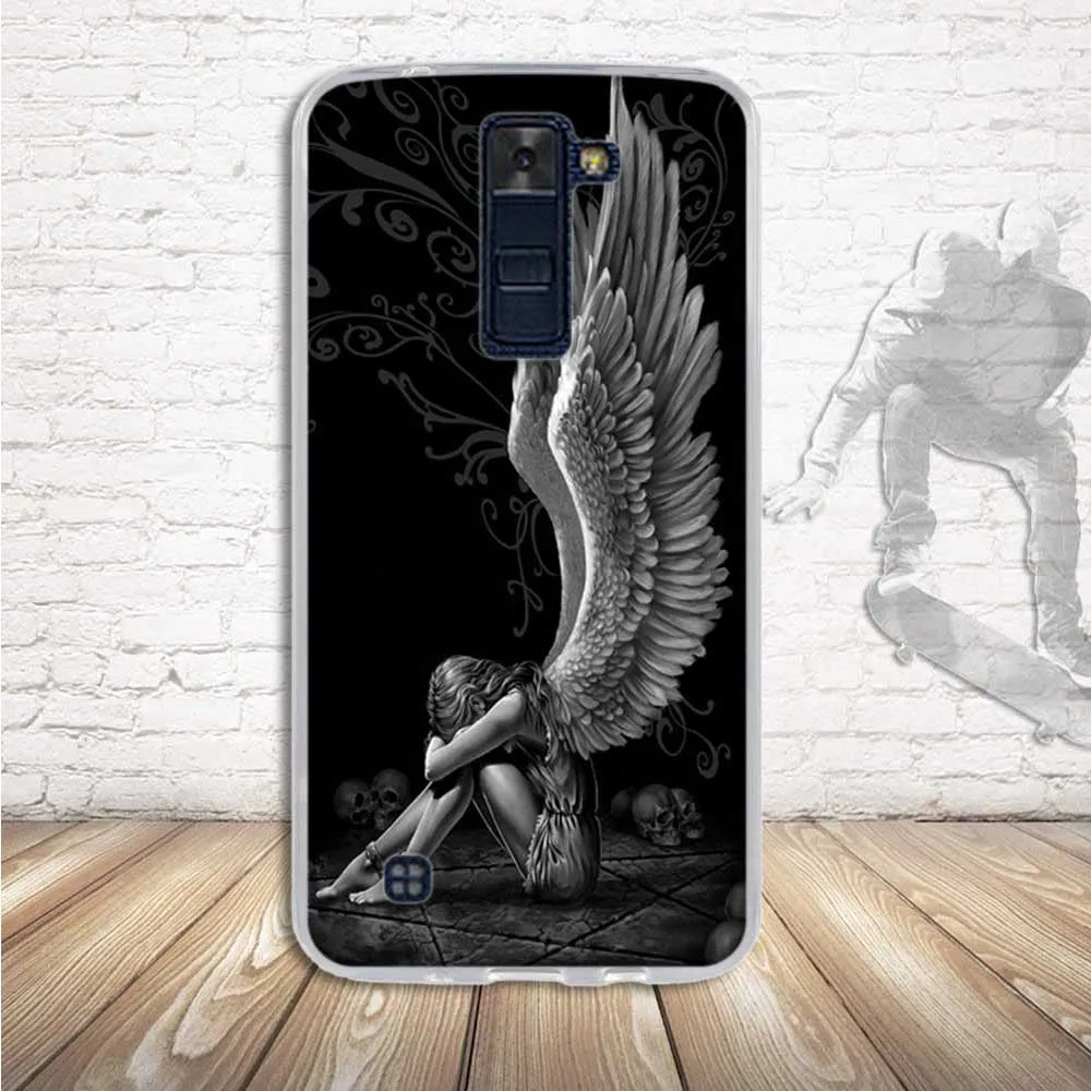 Женский чехол для LG K8 Lte K350 K350E K350N силиконовый мягкий из ТПУ с милым мультяшным