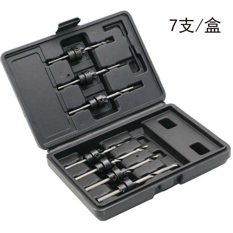 High quality 7PCS HSS 4241 22PC wood screw drilling counterbore Countersunk hole sinking head woodworking drill cone counter bit
High quality 7PCS HSS 4241 22PC wood screw drilling counterbore Countersunk hole sinking head woodworking drill cone counter bit