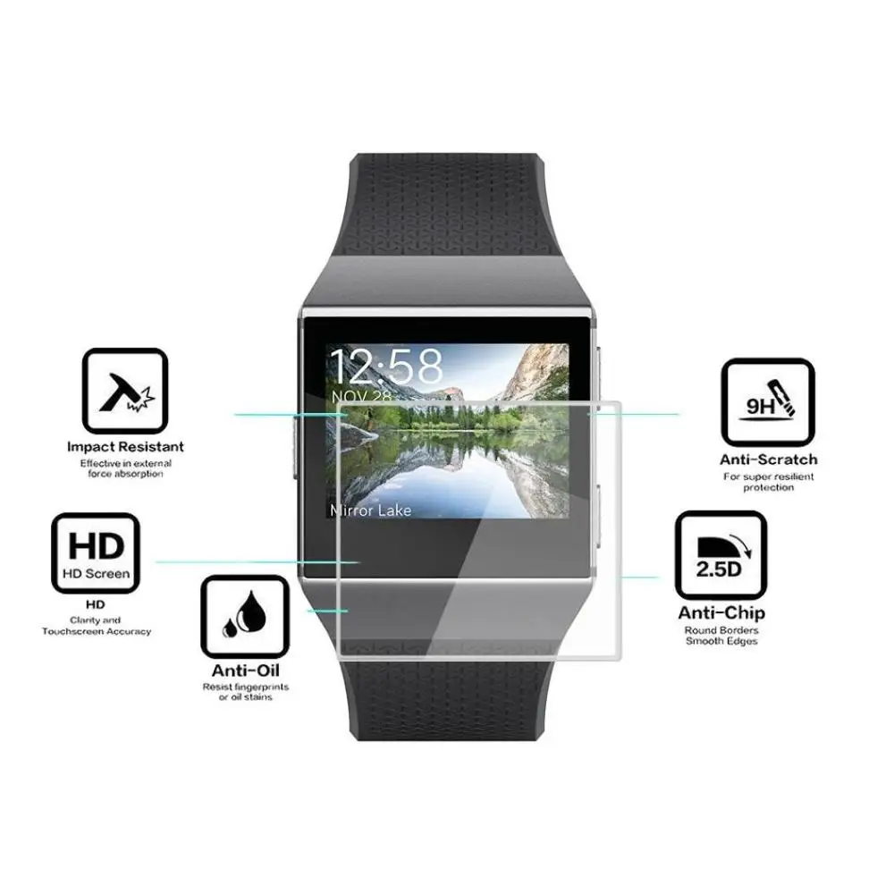 6PC 3D ультра-тонкая HD Высокая четкость Защитная пленка для экрана Fitbit ионный