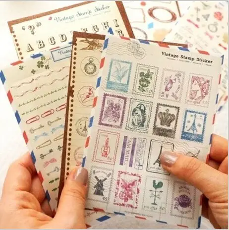 6 Sheet/Set Vintage Postage Stamp Decorative Diary Photo Album Label Sticker DIY Scrapbooking Bookmark Label Stickers
6 Sheet/Set Vintage Postage Stamp Decorative Diary Photo Album Label Sticker DIY Scrapbooking Bookmark Label Stickers