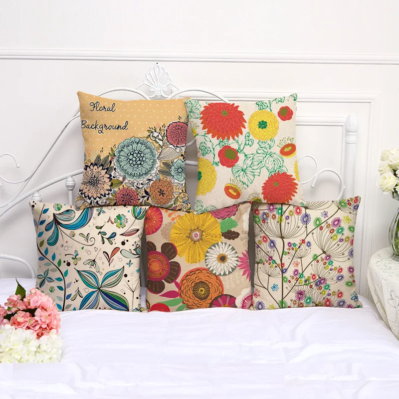 Floral Painting Cushion Cover Cotton Linen Decorative Pillowcase Chair Seat Square 45x45cm Pillow Cover Home Living Textile
Floral Painting Cushion Cover Cotton Linen Decorative Pillowcase Chair Seat Square 45x45cm Pillow Cover Home Living Textile
