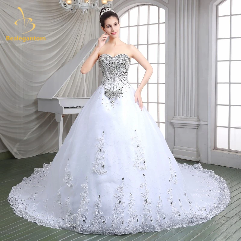 Bealegantom Sexy White Sweetheart Wedding Dresses 2019 Beaded Crystals Appliques Lace Up Bridal Gowns Vestido De Novia QA1103
Bealegantom Sexy White Sweetheart Wedding Dresses 2019 Beaded Crystals Appliques Lace Up Bridal Gowns Vestido De Novia QA1103