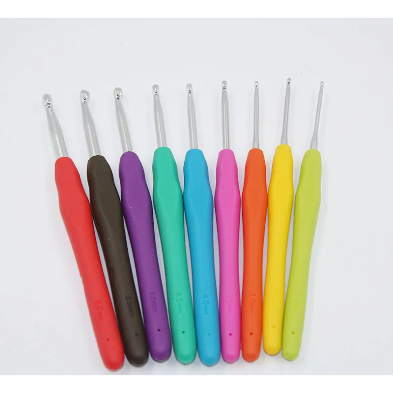 13.7cm 9pcs Multicolor Knitting Needles Mixed Metal Hook Crochet Template Kit TPR And Aluminum For Loom Tool Band DIY Crafts
13.7cm 9pcs Multicolor Knitting Needles Mixed Metal Hook Crochet Template Kit TPR And Aluminum For Loom Tool Band DIY Crafts