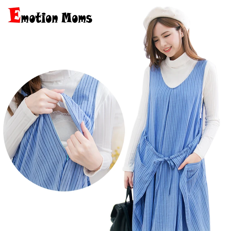 Emotion Moms Fashion Striped Maternity Clothes Breastfeeding Dresses for Pregnant Women Casual Clothing Maternity Dress
Emotion Moms Fashion Striped Maternity Clothes Breastfeeding Dresses for Pregnant Women Casual Clothing Maternity Dress