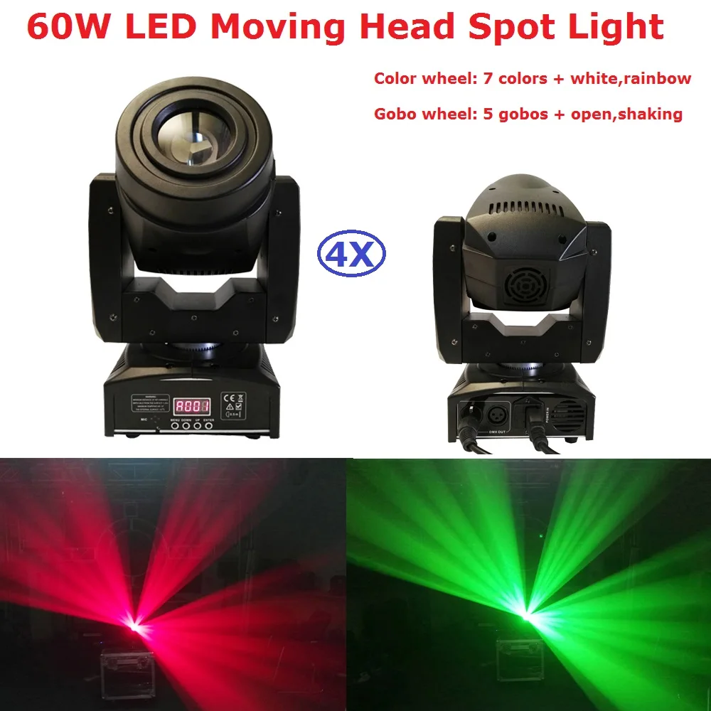 4XLot Factory Price LED Moving Head Beam Lights High Quality 60W LED Moving Head Spot Light With 4/15 channels Fast Shipping
4XLot Factory Price LED Moving Head Beam Lights High Quality 60W LED Moving Head Spot Light With 4/15 channels Fast Shipping