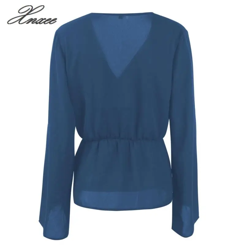 Summer V-neck Sashes Bow Women Shirts Chiffon Blouse 2020 Fashion Flare Sleeve Womens Tops and Blouses Elegant Office Lady Shirt
Summer V-neck Sashes Bow Women Shirts Chiffon Blouse 2020 Fashion Flare Sleeve Womens Tops and Blouses Elegant Office Lady Shirt