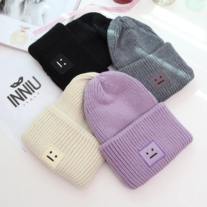 1 Pcs Korean Square Smiling Face Knitted Caps Autumn Winter Brand Skullies Beanies Lovers Hats For Women And Men 4 Colors
1 Pcs Korean Square Smiling Face Knitted Caps Autumn Winter Brand Skullies Beanies Lovers Hats For Women And Men 4 Colors