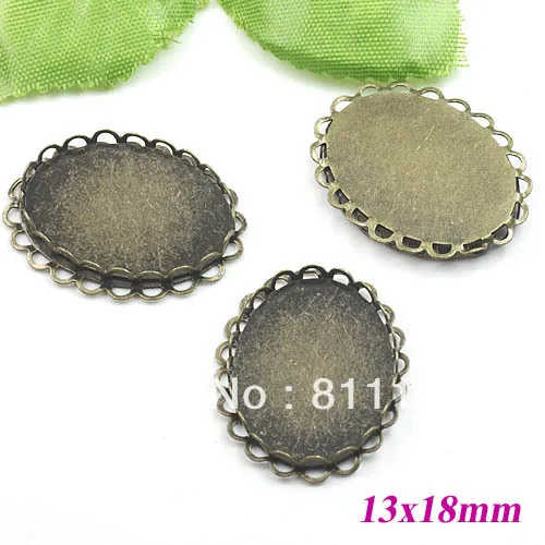 13x18mm Antique Bronze Plt Copper Blank Oval Lace Pendant Trays Bases Bezels DIY Cameo CABs Jewelry Findings Settings Wholesale
13x18mm Antique Bronze Plt Copper Blank Oval Lace Pendant Trays Bases Bezels DIY Cameo CABs Jewelry Findings Settings Wholesale