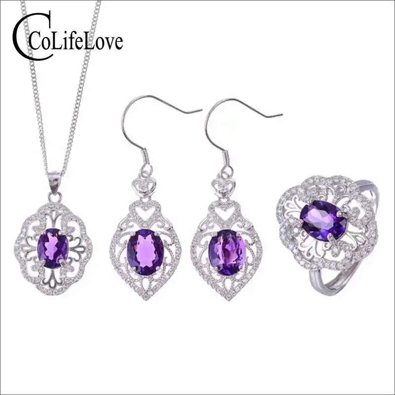 Vintage silver amethyst jewelry set 6 mm * 8 mm natural VVS amethyst silver jewelry classic 925 silver amethyst wedding jewelry
Vintage silver amethyst jewelry set 6 mm * 8 mm natural VVS amethyst silver jewelry classic 925 silver amethyst wedding jewelry