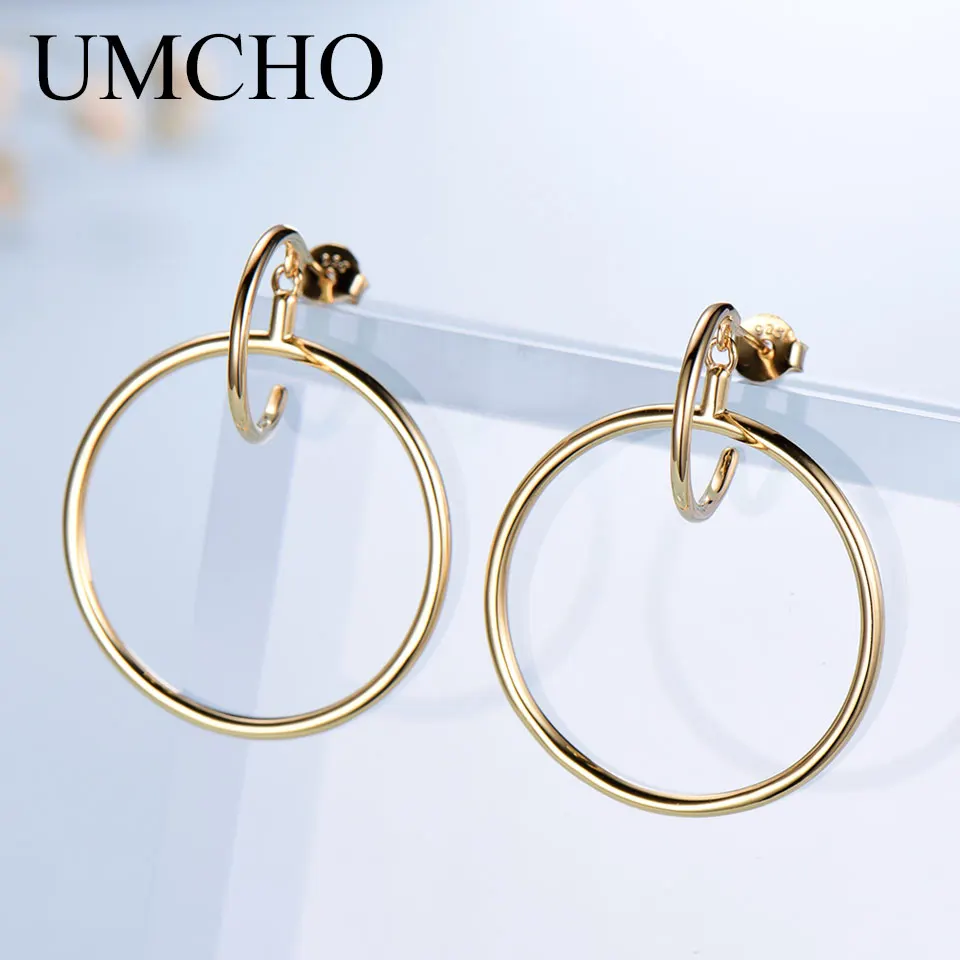 UMCHO Solid Genuine 925 Sterling Silver Earrings Simple Fashion Hoop Earrings Party For Women Birthday Gifts Fine Jewelry Yellow
UMCHO Solid Genuine 925 Sterling Silver Earrings Simple Fashion Hoop Earrings Party For Women Birthday Gifts Fine Jewelry Yellow