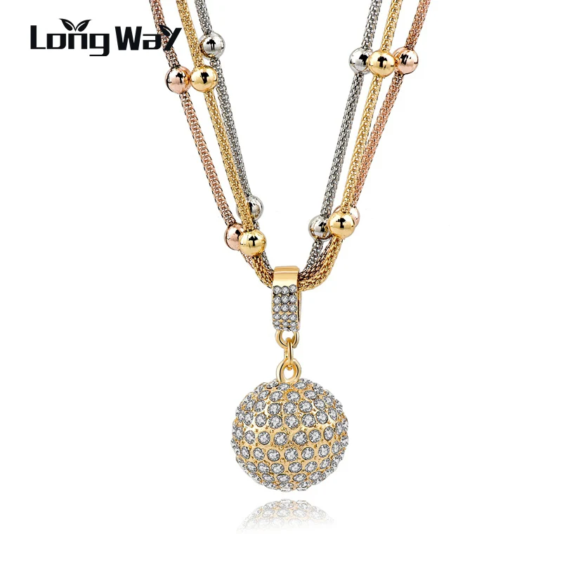 LongWay 2019 Hot Sale Women Long Necklace Gold Color Chain Necklace Full Rhinestone Ball Pendant Necklace SNE140451
LongWay 2019 Hot Sale Women Long Necklace Gold Color Chain Necklace Full Rhinestone Ball Pendant Necklace SNE140451