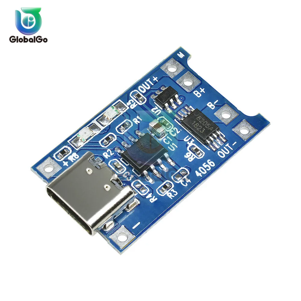 Тип C USB TP4056 5 V 1A 18650 литиевая батарея зарядная плата зарядное устройство модуль