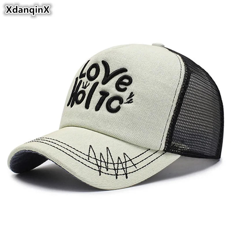 XdanqinX Adjustable Size Adult Men Breathable Baseball Cap Snapback Cap Women's Ponytail Mesh Cap Letter Embroidery Hip Hop Hats
XdanqinX Adjustable Size Adult Men Breathable Baseball Cap Snapback Cap Women's Ponytail Mesh Cap Letter Embroidery Hip Hop Hats
