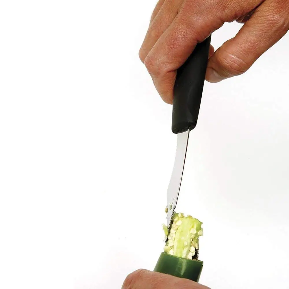 Pepper Corer Stainless Steel Chili Corer Remover with Serrated Edge for Barbecue Kitchen Tool Gadgets
Pepper Corer Stainless Steel Chili Corer Remover with Serrated Edge for Barbecue Kitchen Tool Gadgets