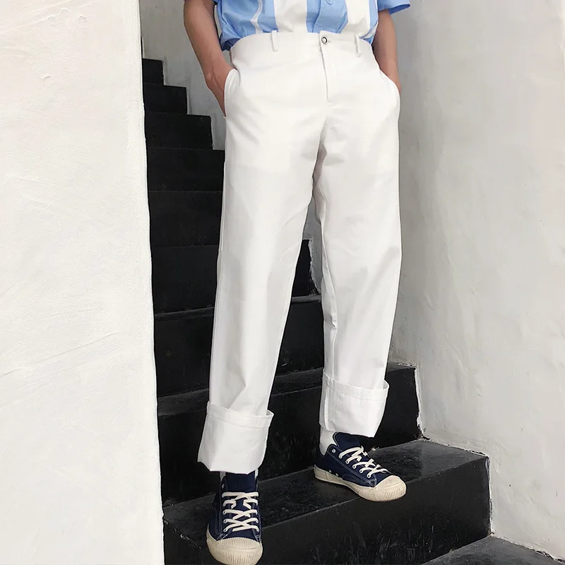 Men's summer white wide leg pants Korean version of the trend casual loose cotton straight pants M-5XL! Big yards men's trouser
Men's summer white wide leg pants Korean version of the trend casual loose cotton straight pants M-5XL! Big yards men's trouser