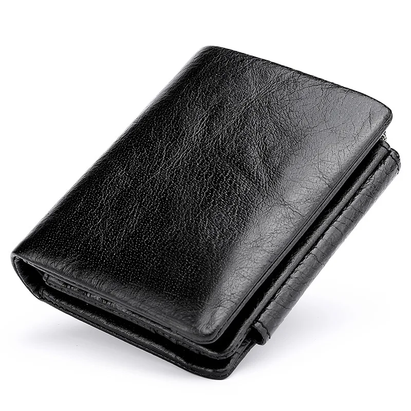 Натуральная кожа безопасности RFID винтажный кошелек для мужчин с карманом монет