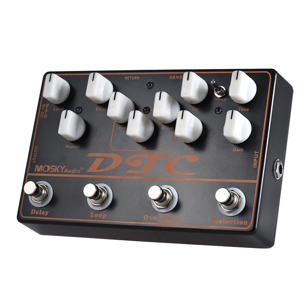 Mosky DTC Multi Guitar Effect Pedal with Distortion Overdrive Loop Delay Mini Effects 4 in 1 for Electric Guitar
Mosky DTC Multi Guitar Effect Pedal with Distortion Overdrive Loop Delay Mini Effects 4 in 1 for Electric Guitar