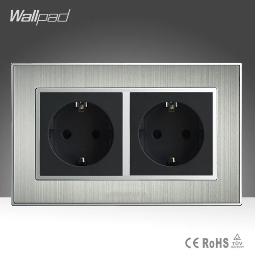 CE Approved Wallpad AC110-250V 146 Standard Double EU 16A Socket Silver Satin Metal EU Standard Wall Socket Power Supply
CE Approved Wallpad AC110-250V 146 Standard Double EU 16A Socket Silver Satin Metal EU Standard Wall Socket Power Supply