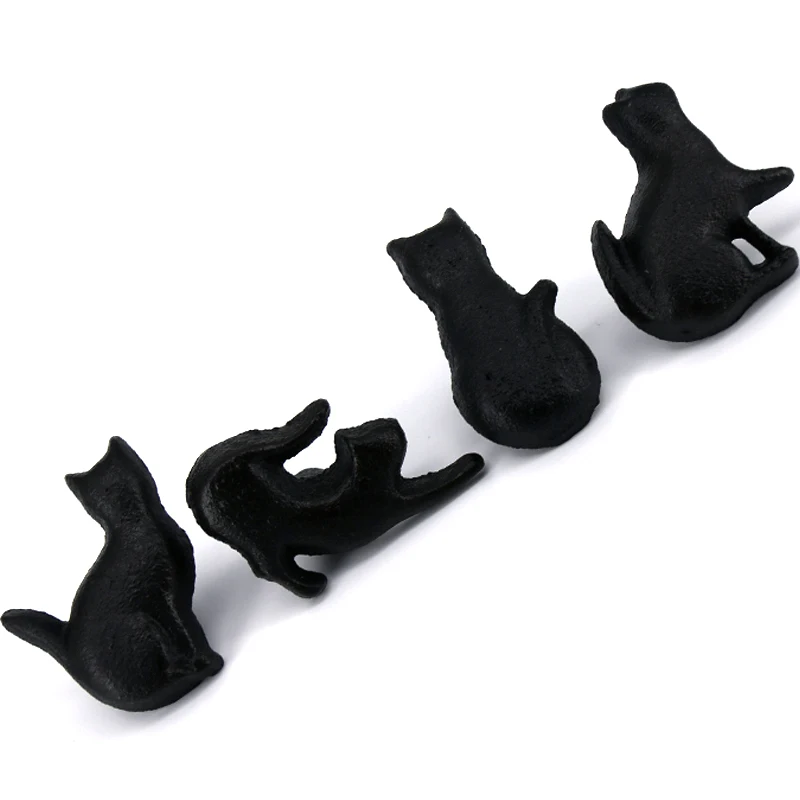 1x Creative wardrobe drawer cat handle retro black matte cast iron handle cabinet knobs
1x Creative wardrobe drawer cat handle retro black matte cast iron handle cabinet knobs