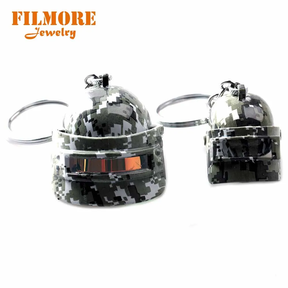 Playerunknown's Battlegrounds PUBG Keychain 3D Level 3 Helmet Camouflage Color Design Alloy Keyring Fans Gift Men Women Jewelry
Playerunknown's Battlegrounds PUBG Keychain 3D Level 3 Helmet Camouflage Color Design Alloy Keyring Fans Gift Men Women Jewelry
