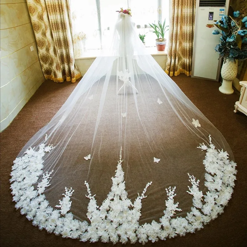 Actual Wedding Veils In Stock Cheap Bridal Veils Two Layers Welon Hand Made Flowers Long Cathedral Wedding Veil
Actual Wedding Veils In Stock Cheap Bridal Veils Two Layers Welon Hand Made Flowers Long Cathedral Wedding Veil