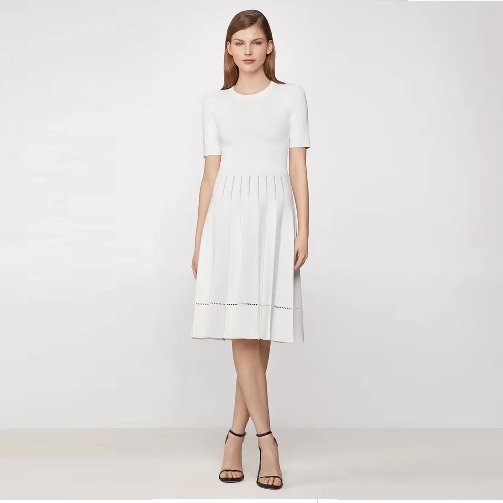 2019 New Women Elegant White Summer Bandage Dress Mermaid Solid Short Sleeve Mid-Calf Vestidos Clubwear Hollow Out Party Dresses
2019 New Women Elegant White Summer Bandage Dress Mermaid Solid Short Sleeve Mid-Calf Vestidos Clubwear Hollow Out Party Dresses