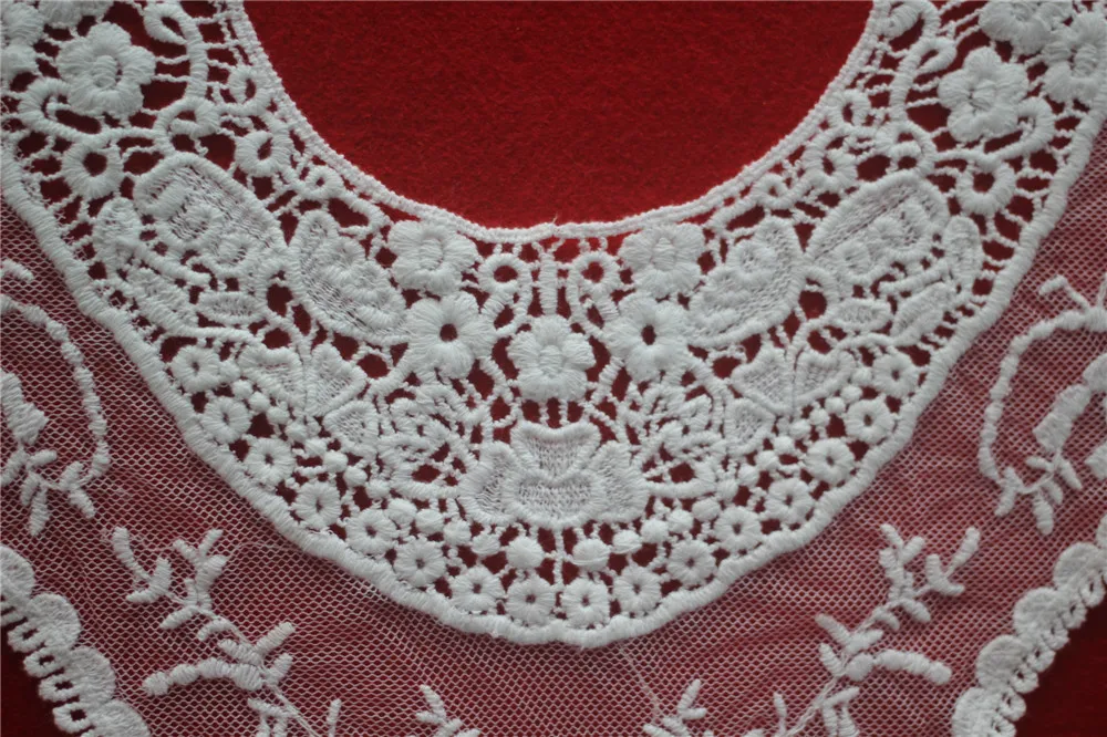 Flower Cotton water soluble Lace neck Collar Neckline Sewing Venise Applique Embroidery neckline patch
Flower Cotton water soluble Lace neck Collar Neckline Sewing Venise Applique Embroidery neckline patch