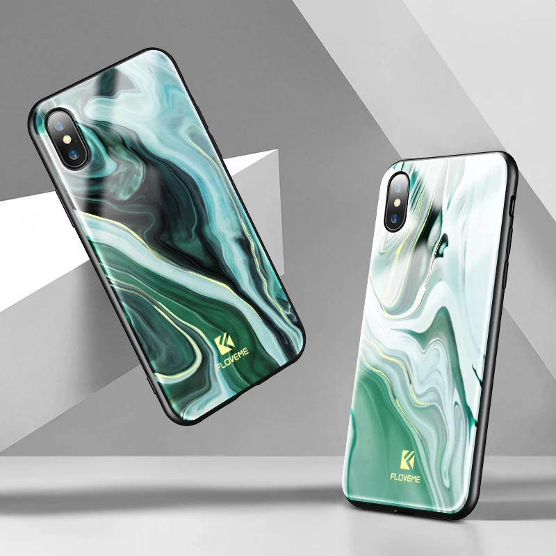 Роскошные Чехлы FLOVEME для iPhone X 8 7 Plus чехол телефона оригинальные тонкие чехлы с