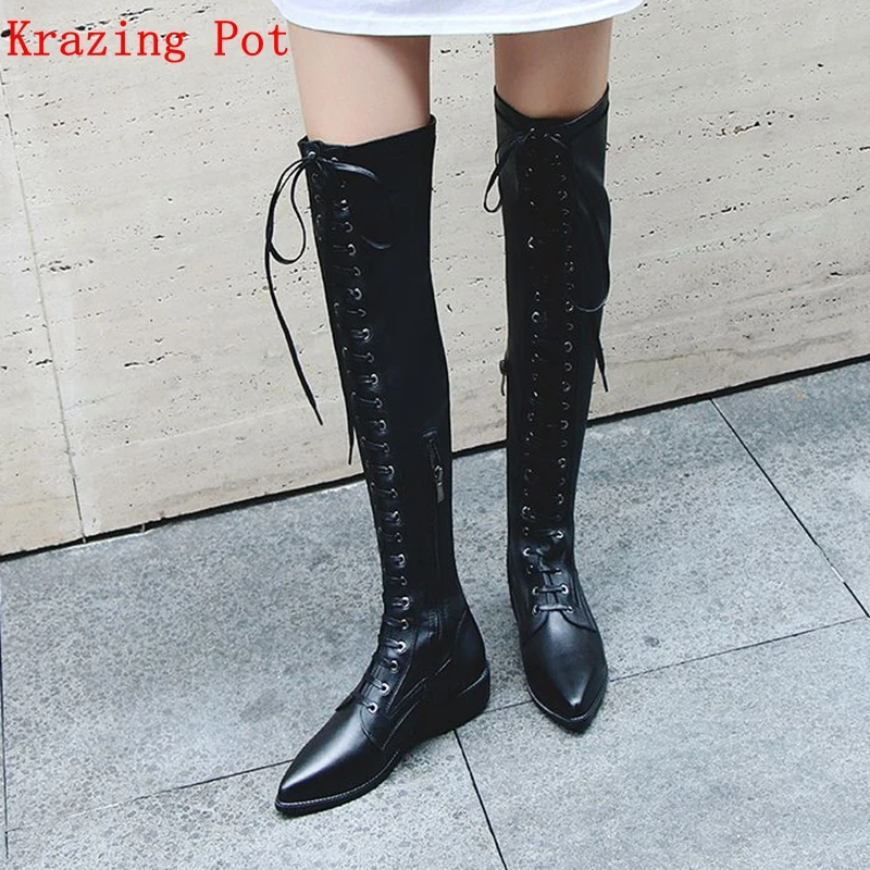 Krazing Pot genuine leather streetwear vintage design pointed toe rivets handsome boots western Chelsea over-the-knee boots L5f5
Krazing Pot genuine leather streetwear vintage design pointed toe rivets handsome boots western Chelsea over-the-knee boots L5f5