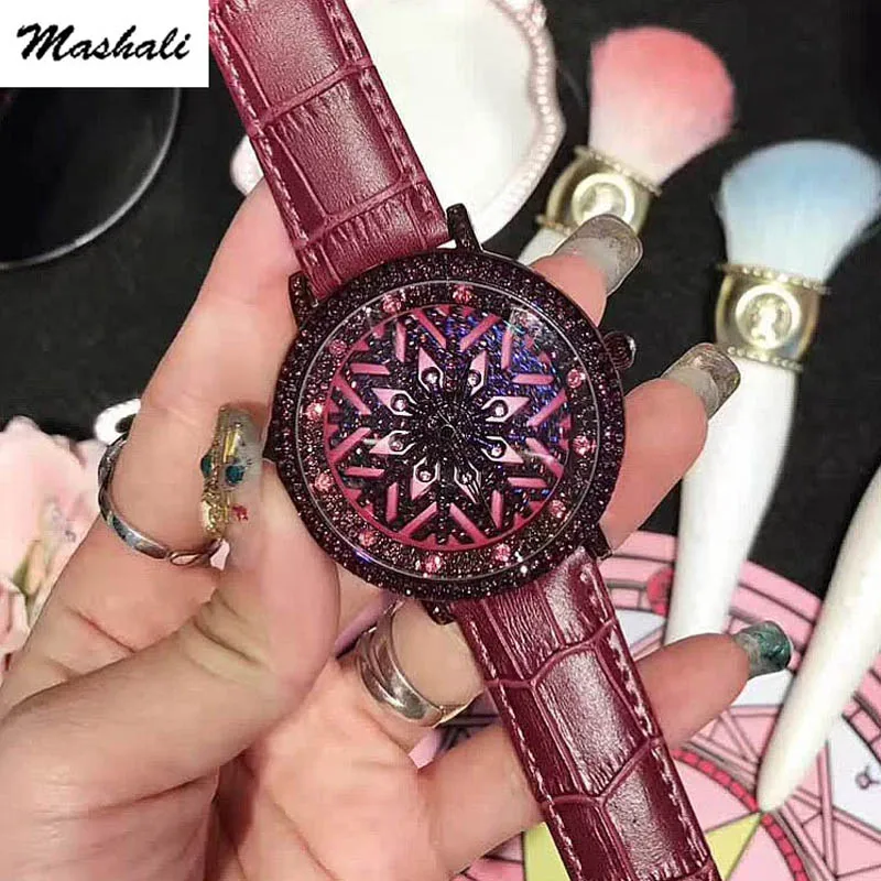 Mashali Brand Fashion luxury Women Quartz Watches Lady Shining Rotation Dress watch Big Diamond Stone Clock watch relojes mujer
Mashali Brand Fashion luxury Women Quartz Watches Lady Shining Rotation Dress watch Big Diamond Stone Clock watch relojes mujer