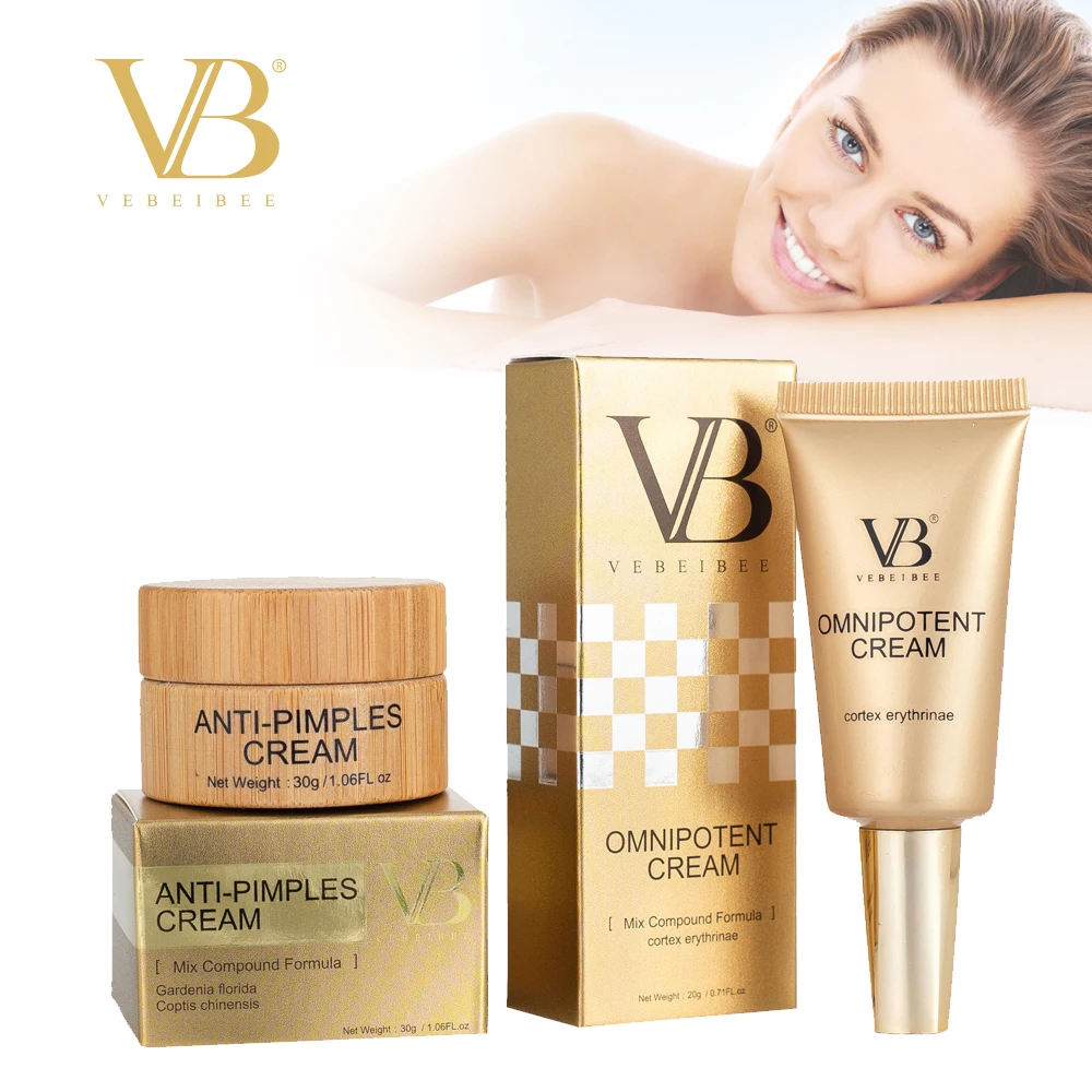 VEBEIBEE анти прыщи крем и Ominpotent смесь формула предотвратить удалить акне супер