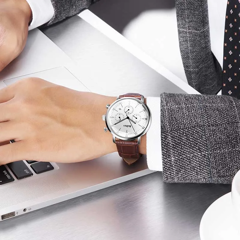 Luxury Chronograph Date Watch Men Military Sport Male Clock Leather Band Mens Watches BIDEN Top Brand Business Quartz Clocks
Luxury Chronograph Date Watch Men Military Sport Male Clock Leather Band Mens Watches BIDEN Top Brand Business Quartz Clocks