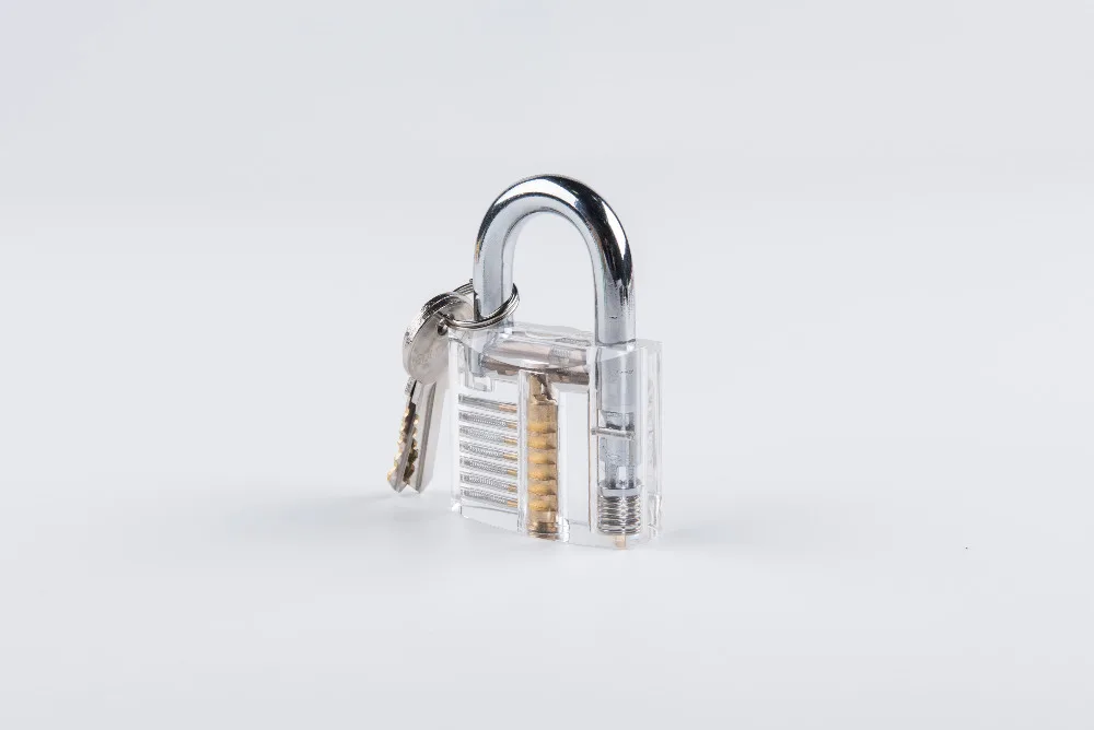 

Beautiful Modern Style Transparent Visible Pick Cutaway Mini Practice View Padlock Lock Training Skill For Locksmith