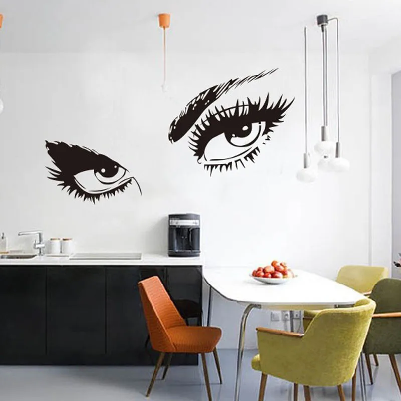 2020 Big Eyes wall sticker home decal long eyelashes design wall decor sticker Black color elegant drop shipping on sale
2020 Big Eyes wall sticker home decal long eyelashes design wall decor sticker Black color elegant drop shipping on sale