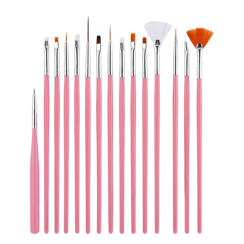 FLD015 15pcs Professional Nail Art Brush Set Line Drawing Painting Pen UV Gel Polish Designs Acrylic nail kit makeup brushes set
FLD015 15pcs Professional Nail Art Brush Set Line Drawing Painting Pen UV Gel Polish Designs Acrylic nail kit makeup brushes set