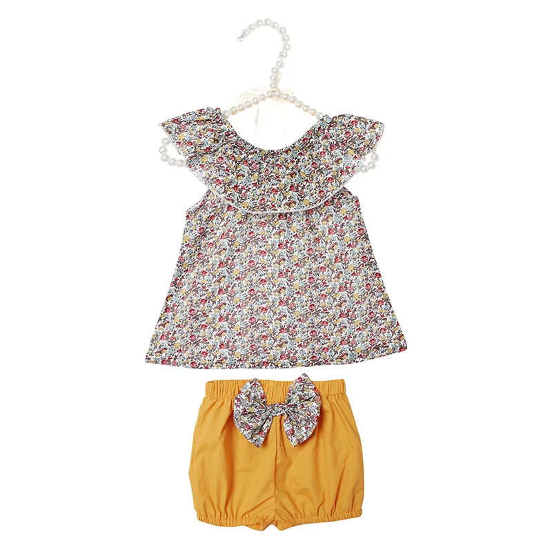 Kaiya Angel Baby Children Girls Outfits Floral Turn-Down Collar Top + Mustard Yellow Pants with Floral Bow 100% Cotton Clothes
Kaiya Angel Baby Children Girls Outfits Floral Turn-Down Collar Top + Mustard Yellow Pants with Floral Bow 100% Cotton Clothes