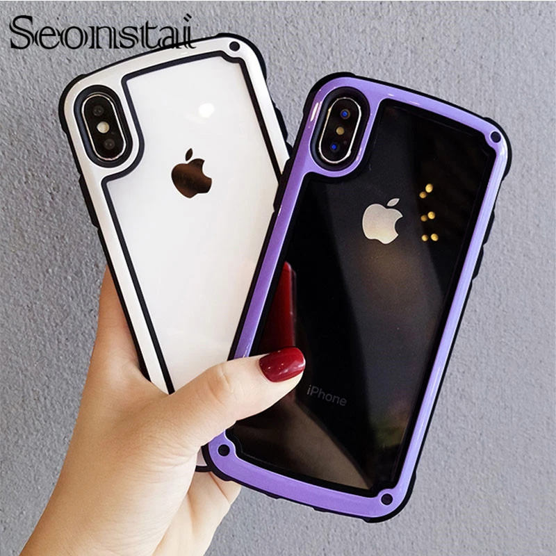 Seonstai Shockproof Armor Case For iPhone XS XR 8 7 Plus Transparent Anti-knock Cover for iPhone 6 6S Plus XS Max Acrylic Cases
Seonstai Shockproof Armor Case For iPhone XS XR 8 7 Plus Transparent Anti-knock Cover for iPhone 6 6S Plus XS Max Acrylic Cases