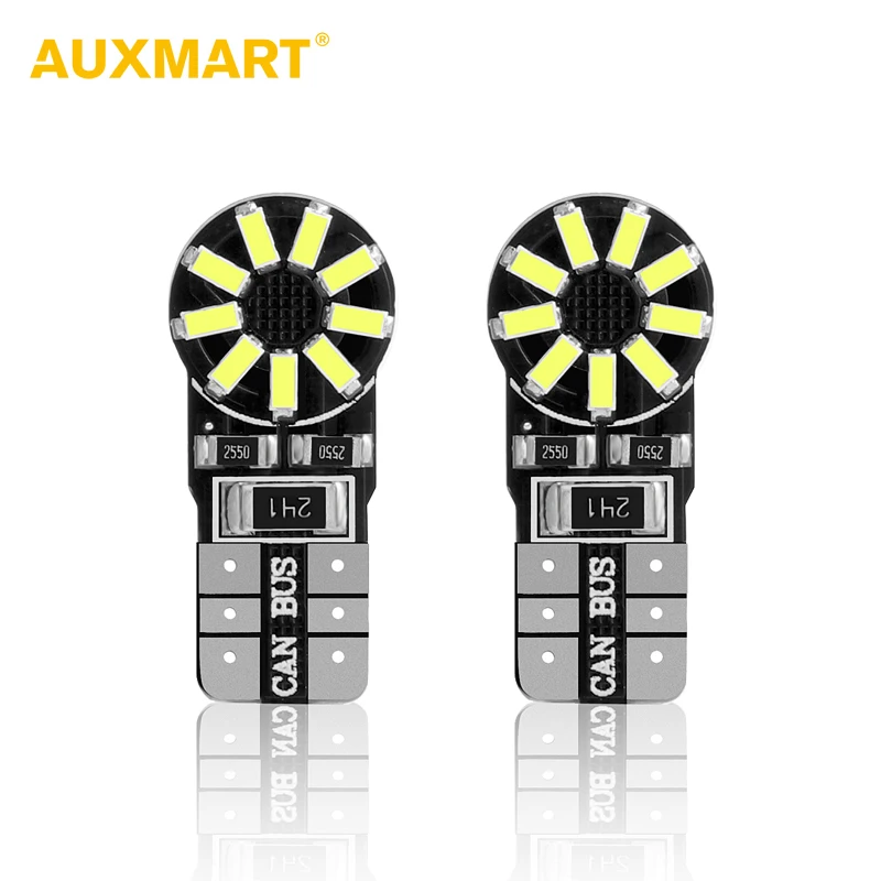 Auxmart 2pcs T10 светодиодный светильник номерного знака 6000K автоматический приборной