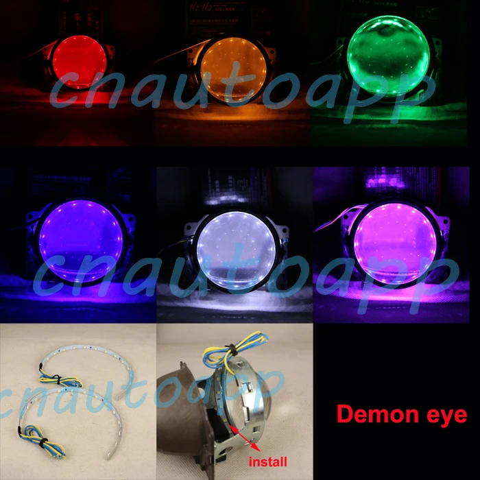 Светодиодный светильник Demon Eye Devil Eyes 3 дюйма/2 5 дюйма автомобильный головной линза