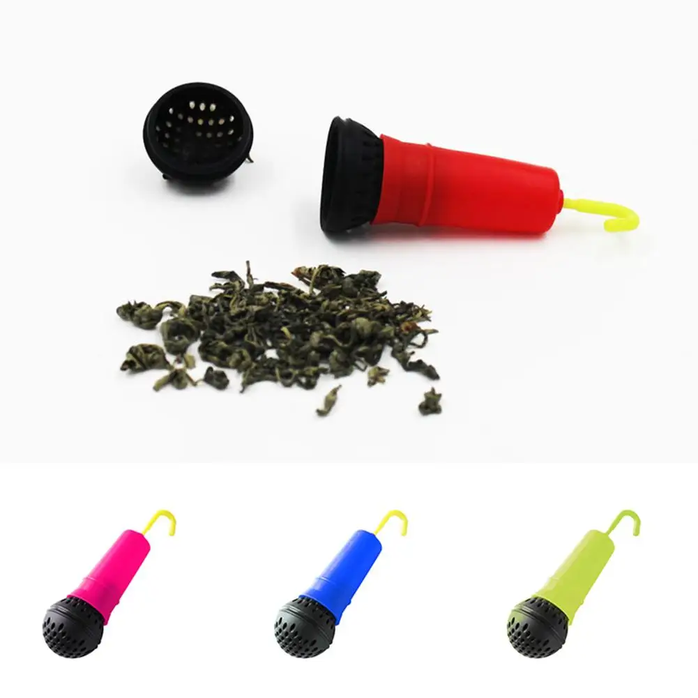New Lovely Microphone Shape Silicone Tea Leaf Strainer Herbal Drink Infuser Filter
New Lovely Microphone Shape Silicone Tea Leaf Strainer Herbal Drink Infuser Filter