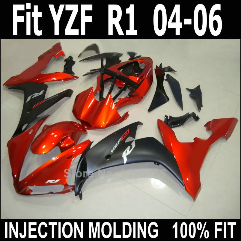 Injection molding fairings for YAMAHA YZF R1 04 05 06 wine red black motorcycle fairing kit YZFR1 2004 2005 2006 PQ35
Injection molding fairings for YAMAHA YZF R1 04 05 06 wine red black motorcycle fairing kit YZFR1 2004 2005 2006 PQ35