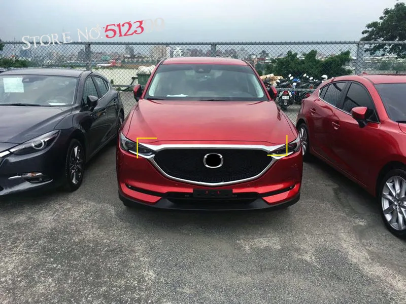 Хромированная защитная накладка на переднюю головку для Mazda 2 Gen 2017 2018 АБС пластик