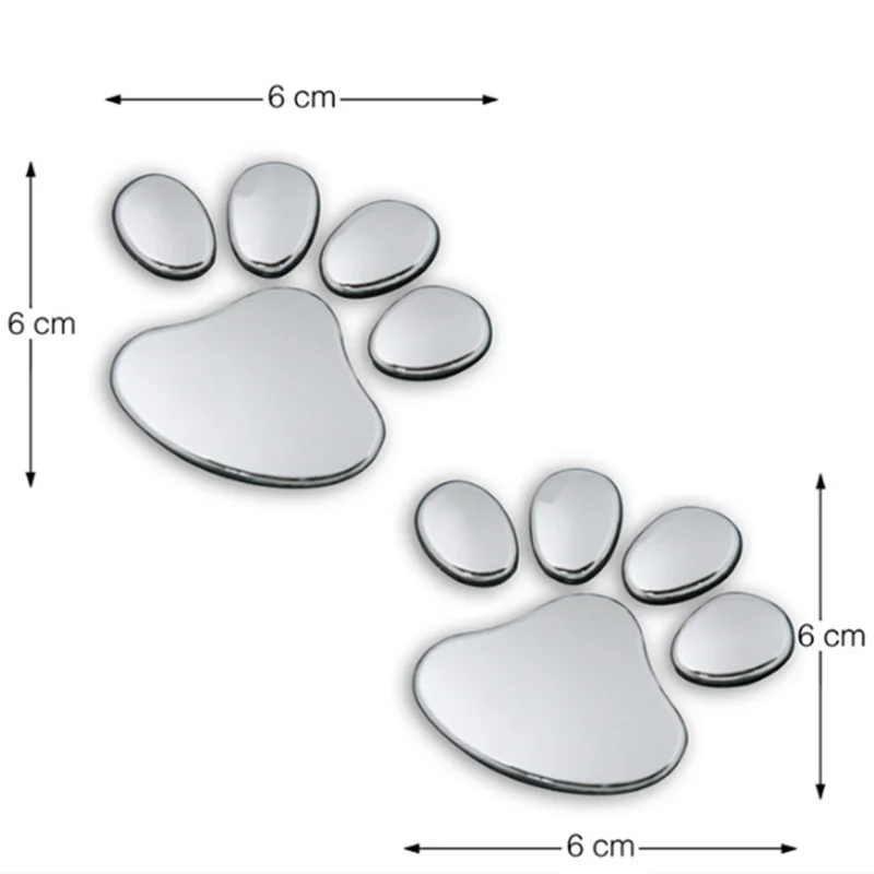 2 шт. крутая наклейка на автомобиль Дизайн лапа 3D животное собака кошка медведь